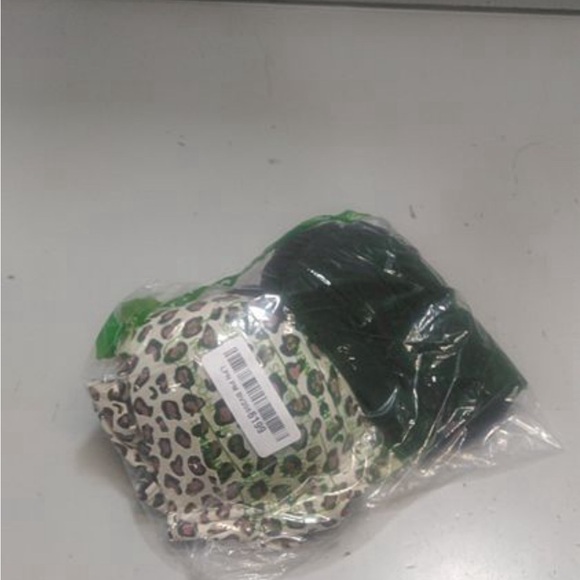 Women's Vintage Swimsuit Black Leopard Retro Tummy Control High Waist Bikini M - Picture 2 of 4